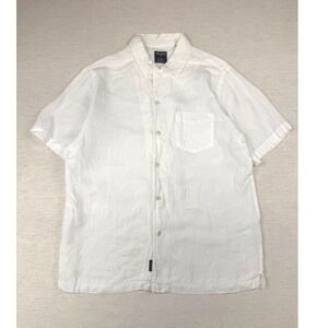 Todd Snyder Baird McNutt Irish Linen Shirt Mens Medium White Short Sleeve SS22